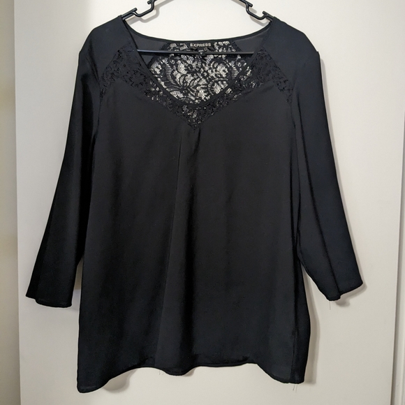 Express Tops Black Express Dress Shirt Poshmark
